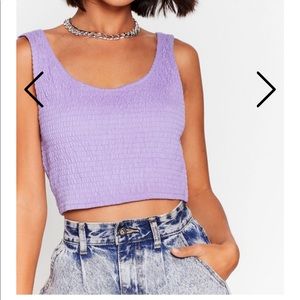 Lilac / Purple crop top NWT size S - Nasty Gal